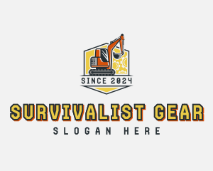 Industrial Mining Excavator  logo design