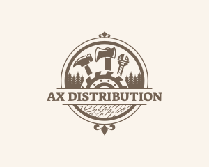 Woodworking Lumber Carpentry logo design