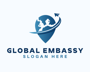 Global Plane Locator logo design