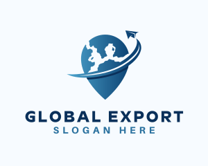 Global Plane Locator logo design