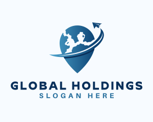 Global Plane Locator logo design