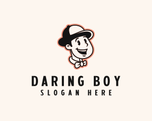 Retro Cartoon Boy logo