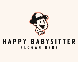 Retro Cartoon Boy logo design