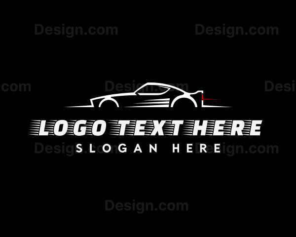 White Racing Car Logo