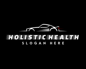 White Racing Car logo design