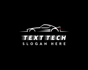 White Racing Car logo design