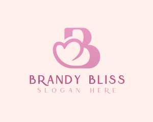 Love Heart Beauty Letter B logo design