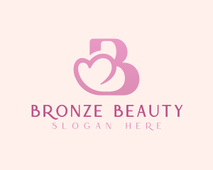 Love Heart Beauty Letter B logo design