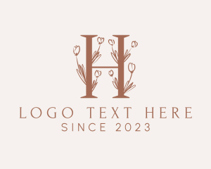Organic Flower Letter H logo