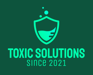 Green Chemical Shield  logo design