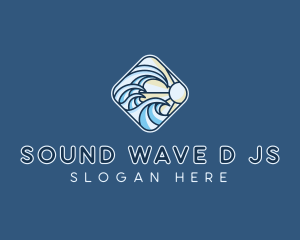 Ocean Wave Sun logo design