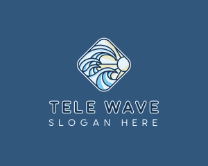 Ocean Wave Sun logo design