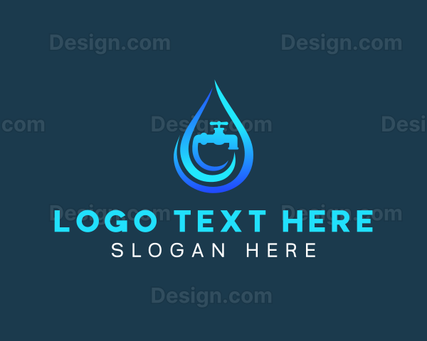 Droplet Water Plumbing Logo