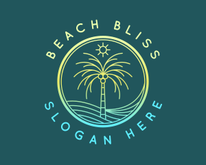 Ocean Beach Tree Voyage logo design