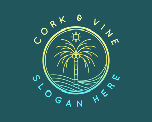 Ocean Beach Tree Voyage logo design