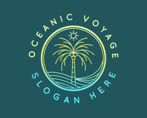 Ocean Beach Tree Voyage logo design