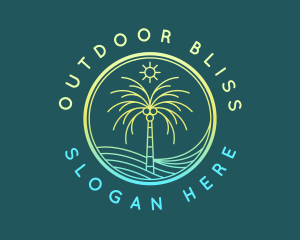 Ocean Beach Tree Voyage logo design