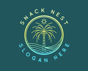 Ocean Beach Tree Voyage logo design