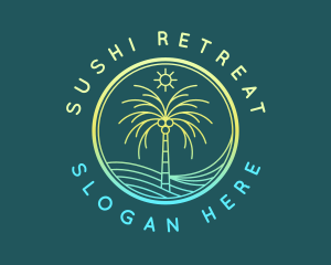 Ocean Beach Tree Voyage logo design