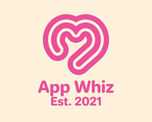 Heart Dating App  logo design