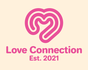 Heart Dating App  logo design