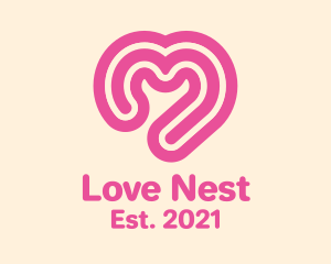 Heart Dating App  logo design