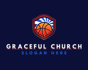 Basketball Team Shield Logo