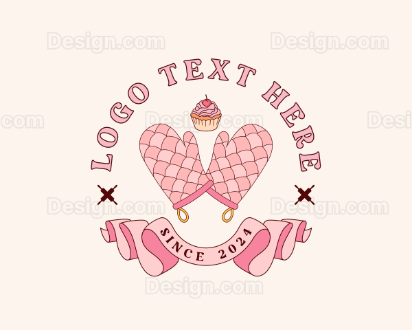 Oven Mitt Cupcake Logo