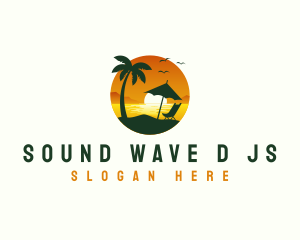 Beach Tropical Resort logo design