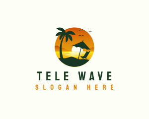 Beach Tropical Resort logo design