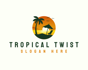 Beach Tropical Resort logo design