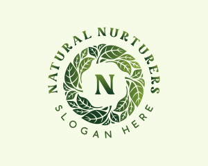 Natural Wellness Leaves logo design