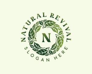 Natural Wellness Leaves logo design