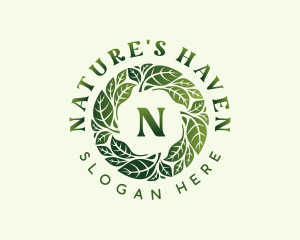 Natural Wellness Leaves logo design