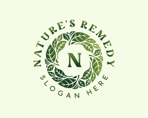 Natural Wellness Leaves logo design