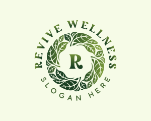 Natural Wellness Leaves logo design