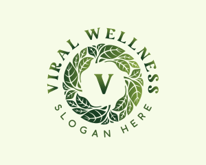 Natural Wellness Leaves logo design