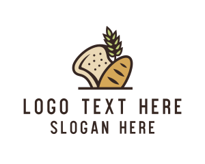 Grains - Wheat Bread Bakery logo design
