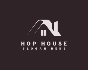 House Roofing Contractor logo design