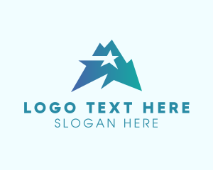 Geometric Star Mountain  Logo