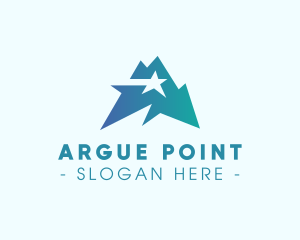 Geometric Star Mountain  logo design