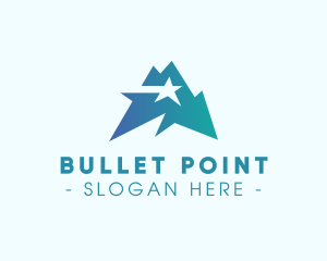 Geometric Star Mountain  logo design