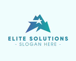 Geometric Star Mountain  logo design