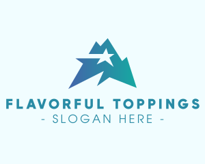 Geometric Star Mountain  logo design