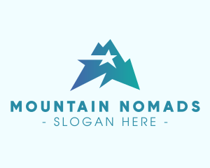 Geometric Star Mountain  logo design