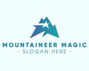 Geometric Star Mountain  logo design