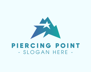 Geometric Star Mountain  logo design