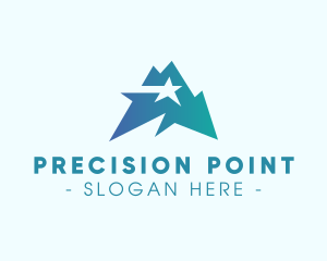 Geometric Star Mountain  logo design