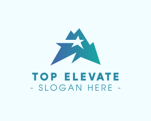 Geometric Star Mountain  logo design