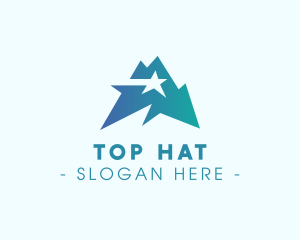 Geometric Star Mountain  logo design